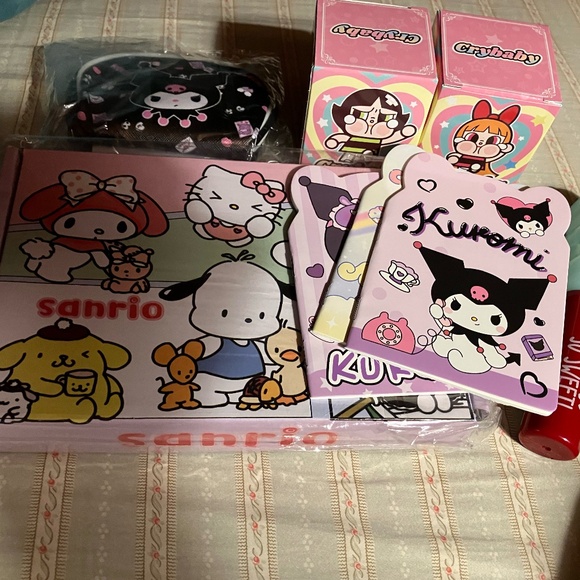Sanrio Kuromi Large Tote Bag - 13.5" Wide 10" With Many Games, Toys, Etc - Picture 4 of 6